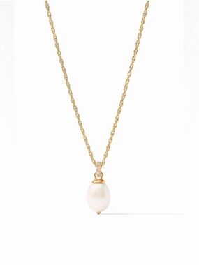 NWOT Julie Vos Celeste Pearl Solitaire Necklace